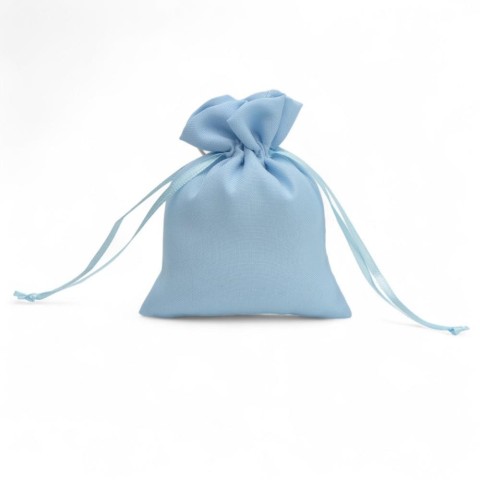 SACCHETTO COTONE CELESTE 9X12 CM.